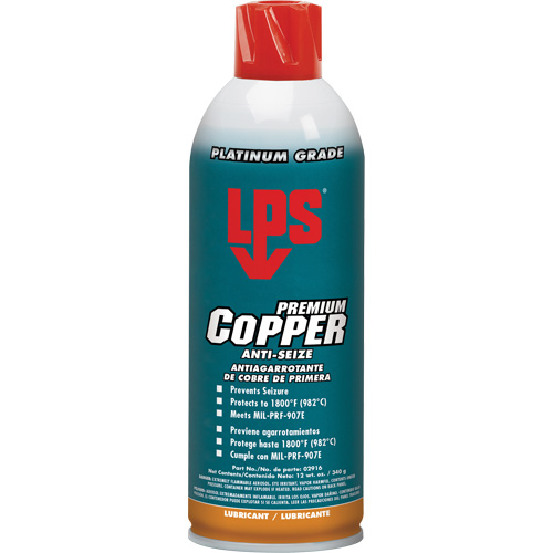 Copper Anti-Seize, 16 oz., Aerosol Can, 1800°F (982°C) Max Temp. Air Extreme Inc.