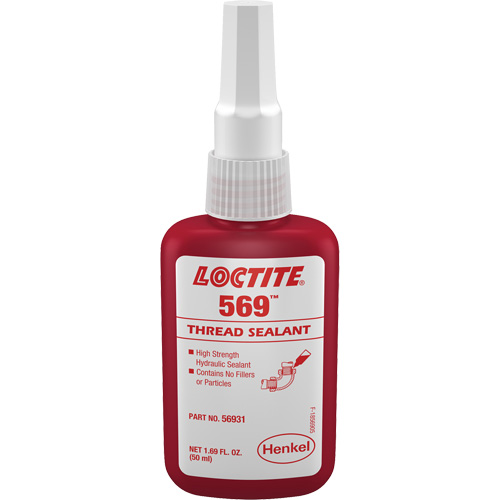 569 Hydraulic Thread Sealant, Bottle, 50 ml, -54° C - 149° C/-65° F - 300° F Air Extreme Inc.
