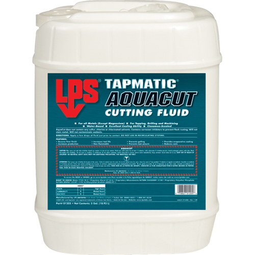 Tapmatic&reg; AquaCut Cutting Fluids, 5 gal. Air Extreme Inc.