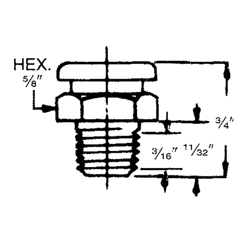 Standard Button Head Fitting, 1/8" PTF Thread Air Extreme Inc.