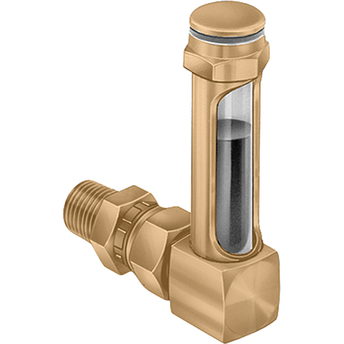 Brass Liquid Level Gauges - Union Coupling, Threaded, 8-11/16" L, 225°F (107.22° C) Air Extreme Inc.