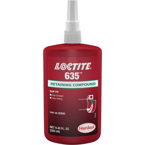 Loctite&reg; 635 Retaining Compound, 250 ml, Bottle, Green Air Extreme Inc.