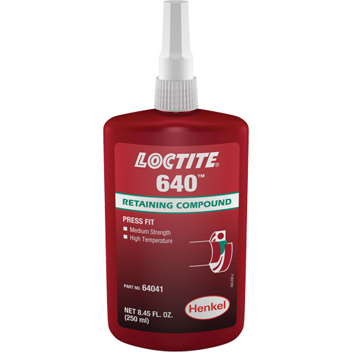 Loctite&reg; 640 Retaining Compound, 250 ml, Bottle, Green Air Extreme Inc.