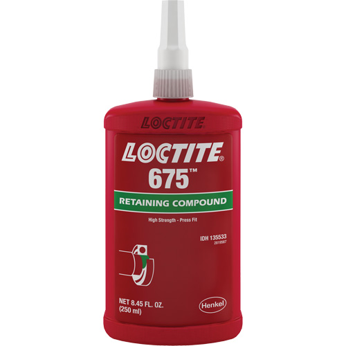Loctite&reg; 675 Threadlocker, 250 ml, Bottle, Green Air Extreme Inc.