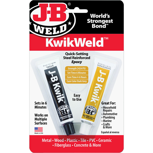 Colle &eacute;poxyde KwikWeld, Deux composants, Tube, 2 oz, Gris Air Extreme Inc.
