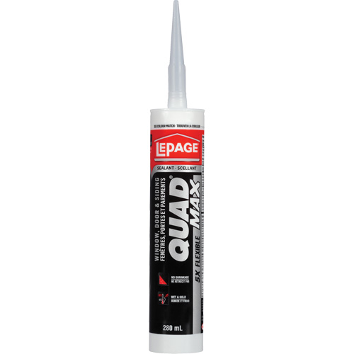 Scellant pour parements & fen&ecirc;tres Quad Max, 280 ml, Tube, Gris Air Extreme Inc.