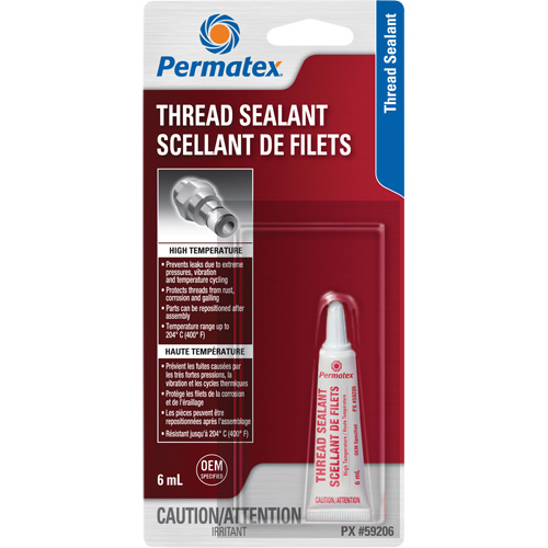 High Temperature Thread Sealant, Tube, 6 ml, -54° C - 204° C/-65° F - 400° F Air Extreme Inc.