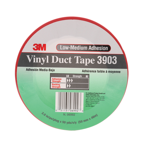 Rubans adh&eacute;sifs en vinyle 3903, 48 mm (2") la x 46 m (151') lo, 6,5 mils, Rouge Air Extreme Inc.