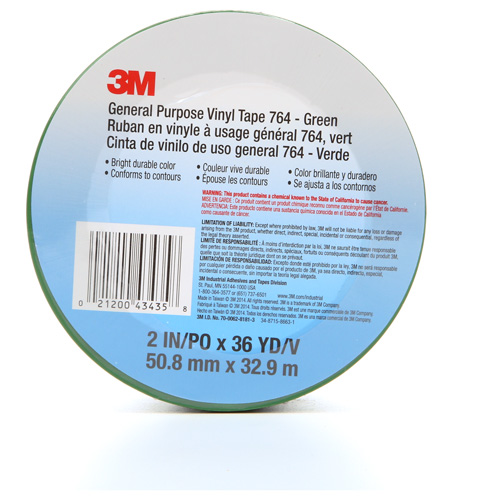 Ruban en vinyle pour travaux g&eacute;n&eacute;raux 764, 50,8 mm (2") la x 32,9 m (108') lo, 5 mils, Vert Air Extreme Inc.