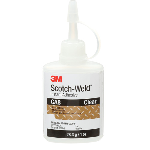 Adh&eacute;sif instantan&eacute; CA8 Scotch-Weld, Transparent, Bouteille, 1 oz Air Extreme Inc.