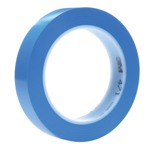 471+ Vinyl Tape, 12 mm (1/2") W x 32.9 m (108') L, 5.3 mils, Blue Air Extreme Inc.