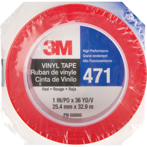 471 Vinyl Tape, 25.4 mm (1") W x 32.9 m (108') L, 5.3 mils, Red Air Extreme Inc.
