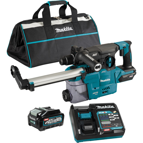XGT Brushless Cordless SDS-Plus Rotary Hammer with DX10 Dust Extraction Attachment, 40 V, 1-3/16", 3 ft-lbs, 0-840 RPM Air Extreme Inc.