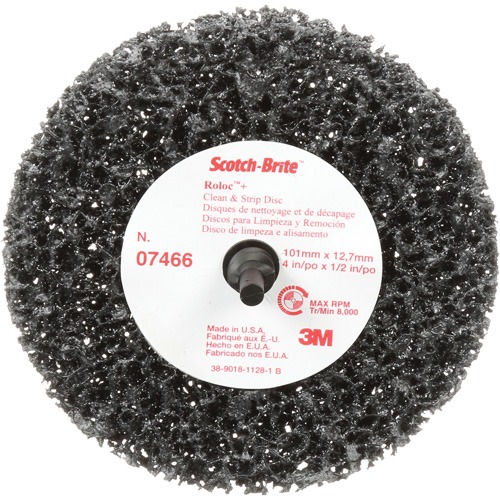 Disque de nettoyage et de d&eacute;capage Clean and Strip Roloc Scotch-Brite, 4" dia., Grain Extra grossier, Carbure de silicium Air Extreme Inc.