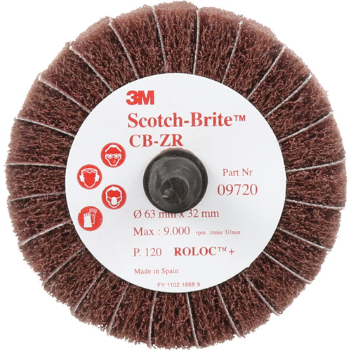 Scotch-Brite Combi-Wheel, 2-1/2" Dia., 120 Grit, Aluminum Oxide Air Extreme Inc.
