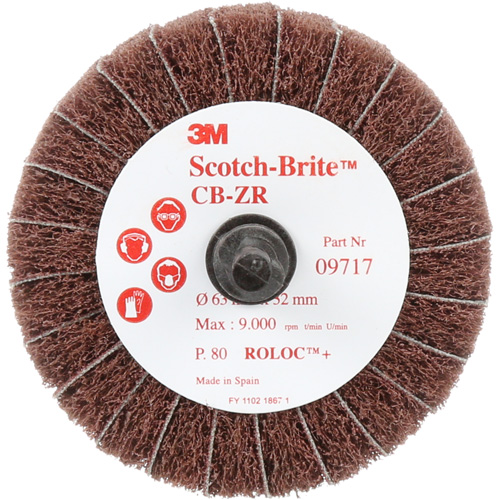 Scotch-Brite Combi-Wheel, 2-1/2" Dia., 80 Grit, Aluminum Oxide Air Extreme Inc.