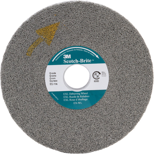 Scotch-Brite EXL Deburring Wheel, 8" x 1", 3" Arbor Air Extreme Inc.