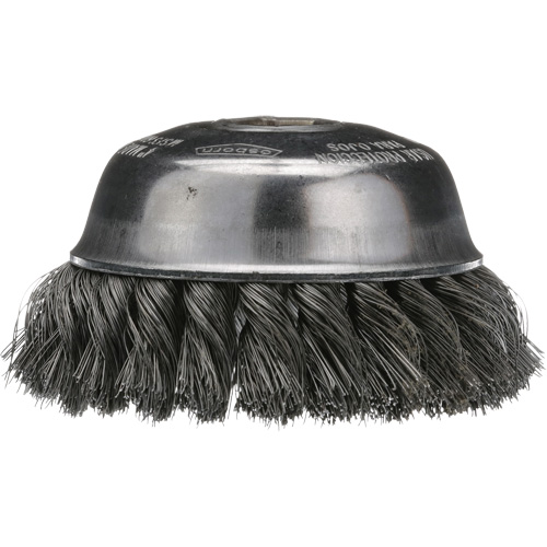 Knotted Cup Brush, 4" Dia. x 5/8"-11 Arbor Air Extreme Inc.