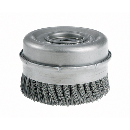 Knot Wire Cup Brushes with Bridle - Heavy-Duty, 4" Dia. x 5/8"-11 Arbor Air Extreme Inc.
