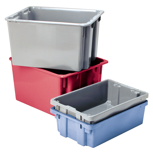 Polylewton Stack-N-Nest&reg; Containers, 13" x 24" x 20", Blue Air Extreme Inc.