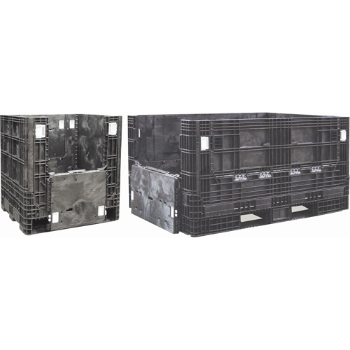 Conteneurs repliables en poly&eacute;thyl&egrave;ne, 48" lo x 45" la x 34" h, Noir Air Extreme Inc.