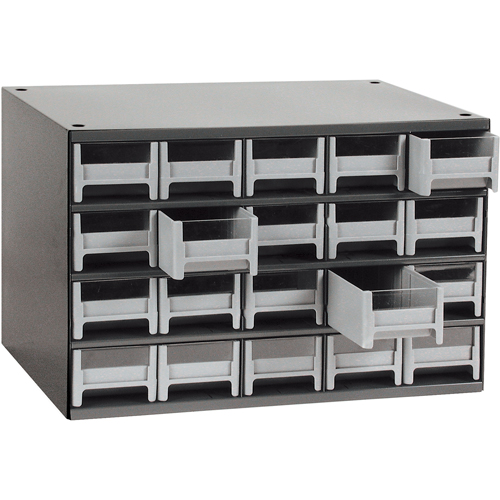 Casiers modulaires pour pi&egrave;ces, Acier, 20 tiroirs, 17" x 10-9/16" x 2-1/16", Gris Air Extreme Inc.