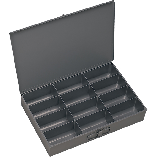 Boîtes &agrave; fond courb&eacute;, Acier, 12 compartiments, 18" la x 12" p, 3" h, Gris Air Extreme Inc.