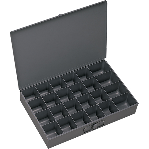 Boîtes &agrave; fond courb&eacute;, Acier, 24 compartiments, 13-3/8" la x 9-1/4" p, 2" h, Gris Air Extreme Inc.