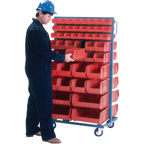 Support mobile deux c&ocirc;t&eacute;s pour bacs, &agrave; deux c&ocirc;t&eacute;s, 96 bacs, 36" la x 24" p x 63" h Air Extreme Inc.