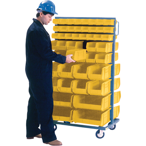 Support mobile deux c&ocirc;t&eacute;s pour bacs, &agrave; deux c&ocirc;t&eacute;s, 96 bacs, 36" la x 24" p x 63" h Air Extreme Inc.