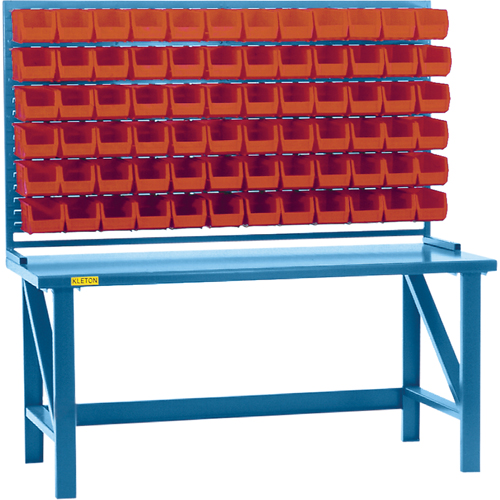 Louvered Rack with Bins, 36 Bins, 72" W x 15" D x 40" H Air Extreme Inc.