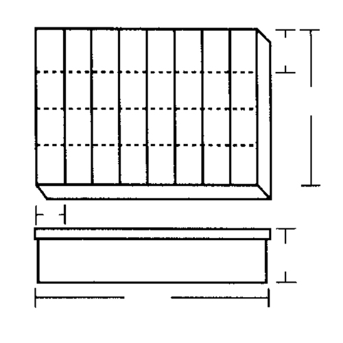 Compartment Case, Plastic, 32 Slots, 18-1/2" W x 13" D x 3" H, Grey Air Extreme Inc.