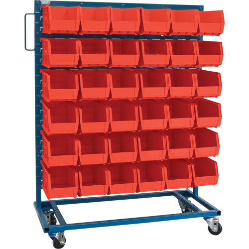 Single-Sided Mobile Bin Rack, Single-sided, 36 bins, 36" W x 16" D x 46-1/2" H Air Extreme Inc.