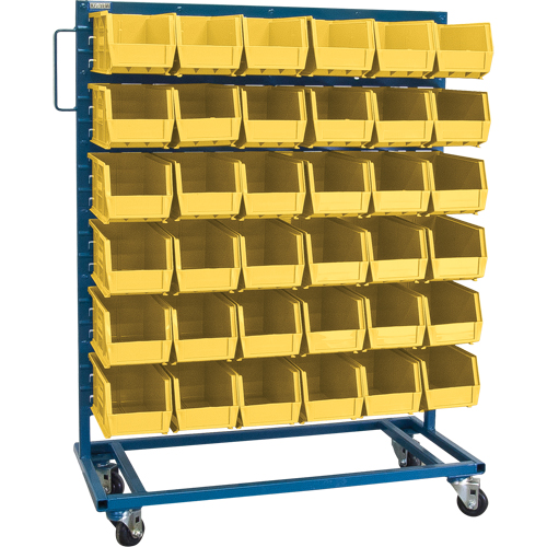 Single-Sided Mobile Bin Rack, Single-sided, 36 bins, 36" W x 16" D x 46-1/2" H Air Extreme Inc.