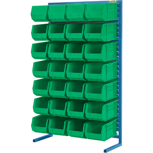 Single-Sided Stationary Bin Rack, 36" W x 12" D x 61" H, 28 Bins Air Extreme Inc.