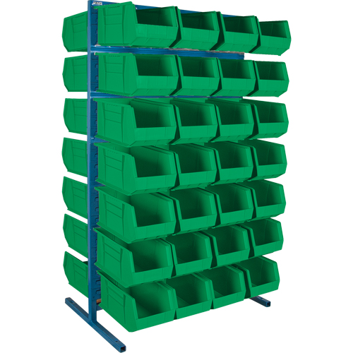 Double-Sided Stationary Bin Rack, 61" W x 56" D x 24" H, 56 Bins Air Extreme Inc.