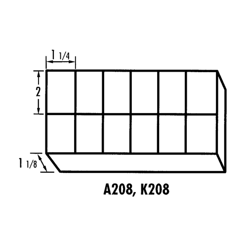 K-Resin Compartment Box, Plastic, 12 Slots, Transparent Air Extreme Inc.