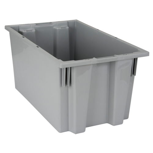 Stack & Nest Totes, 9" x 18" x 11", Grey Air Extreme Inc.