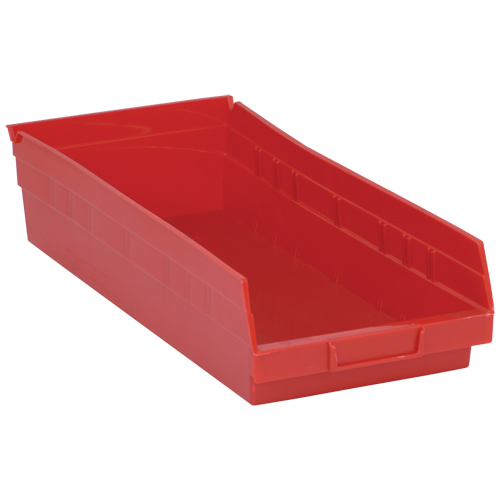 Shelf Bins, 8-3/8" W x 4" H x 17-7/8" D, Red, 40 lbs. Capacity Air Extreme Inc.