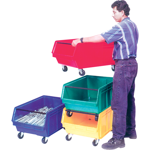 Bac g&eacute;ant empilable et mobile, 11-7/8" ha x 18-3/8" la x 29" p, Capacit&eacute; de 150 lb, Jaune Air Extreme Inc.