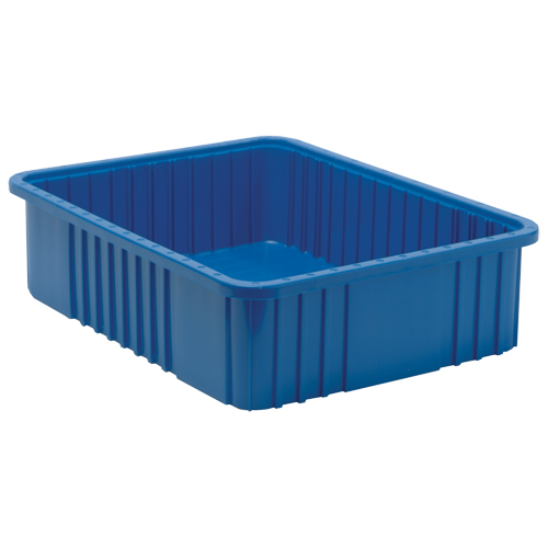 Contenants Divider Box, Plastique, 22,5" la x 17,5" p x 6" h, Bleu Air Extreme Inc.