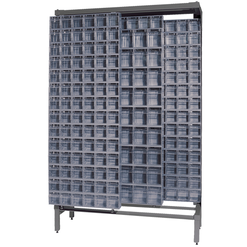 Free-Standing Tip-Out Bins Slider System, 48" W x 18" D x 77" H, 303 Drawers Air Extreme Inc.