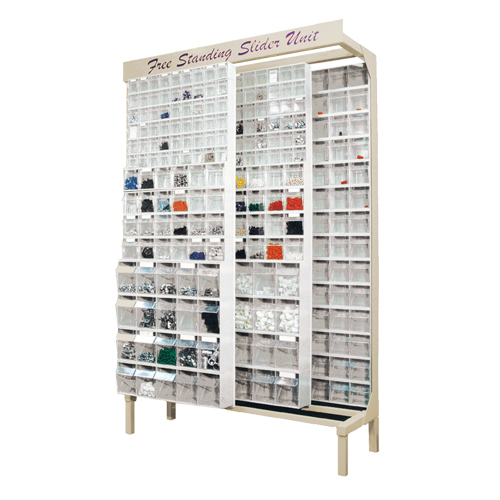 Free-Standing Tip-Out Bins Slider System, 48" W x 18" D x 77" H, 720 Drawers Air Extreme Inc.