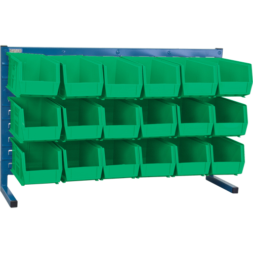 Louvered Rack with Bins, 18 Bins, 36" W x 8-1/4" D x 22" H Air Extreme Inc.