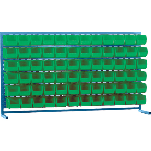 Louvered Rack with Bins, 72 Bins, 72" W x 15" D x 40" H Air Extreme Inc.