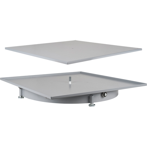 Heavy-Duty Industrial Carousel Drawer Cabinets, Steel, 27-1/2" W x 27-1/2" D x 4" H, Grey Air Extreme Inc.