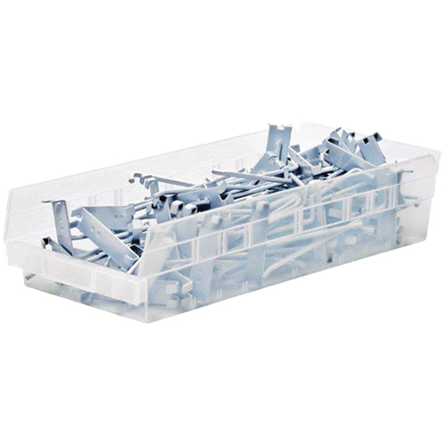 Bacs de rangement pour tablettes, 6-5/8" la x 4" H x 23-5/8" p, Transparent, Capacit&eacute; 50 lb Air Extreme Inc.