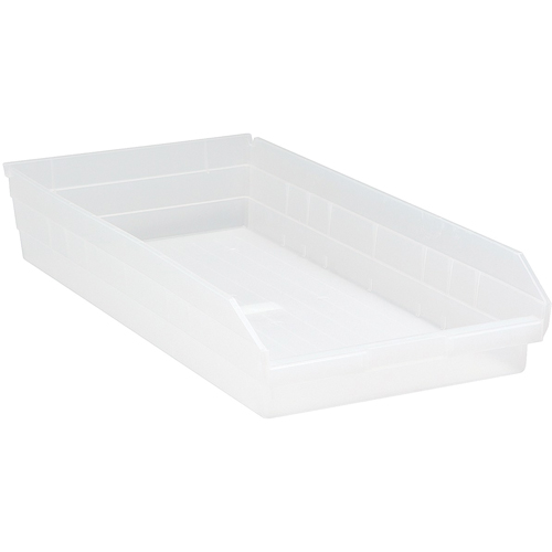 Shelf Bins, 11-1/8" W x 4" H x 23-5/8" D, Clear, 50 lbs. Capacity Air Extreme Inc.