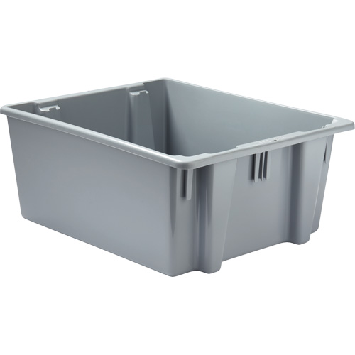 Stack & Nest Palletote Box, 10" x 19.5" x 23.5", Grey Air Extreme Inc.