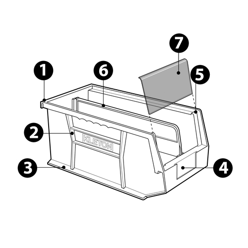 Bac empilable & &agrave; suspendre, 4-1/8" la, 3" h x 5-3/8" p, Noir Air Extreme Inc.